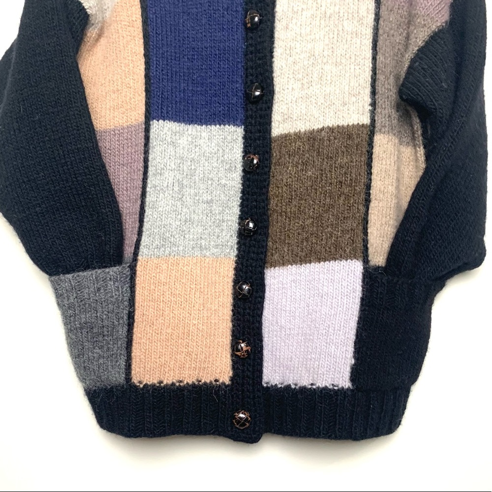 Vtg Hand Knit Chunky Patchwork Oversized Granny C… - image 5